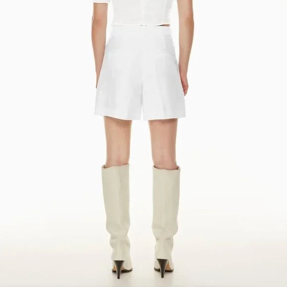 Aritzia Wilfred The Effortless Short Linen Mid-Thigh White Size 4 - Picture 4 of 9